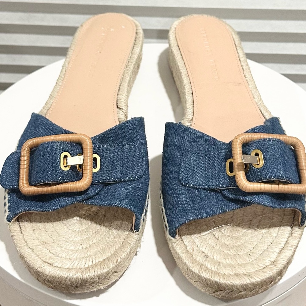 🌹VERONICA BEARD🌹Apa Denim Espadrille Sandals Size: 11 - Picture 6 of 10